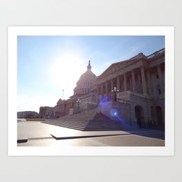 The State House with Flare! Art Print