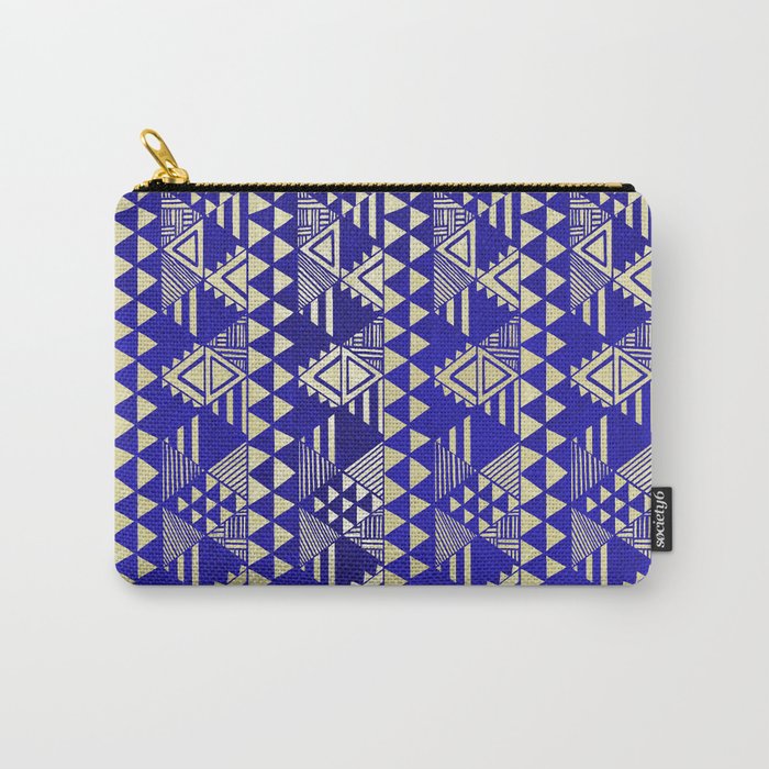 Ethnic Indigo Carry-All Pouch