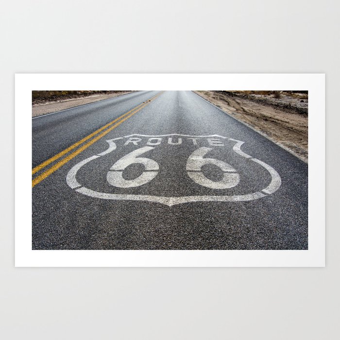 Route 66 Badge Art Print