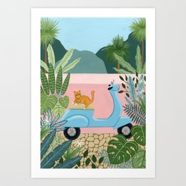 Kessie's Scooter Art Print