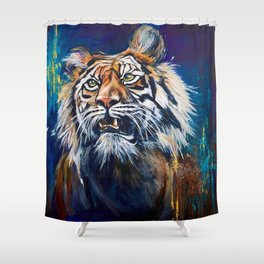 Fiercely roar Shower Curtain