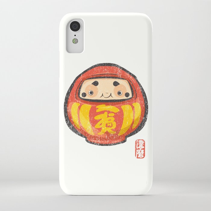 Daruma Special Lucky Toy Box iPhone Case by ieIndigoEast