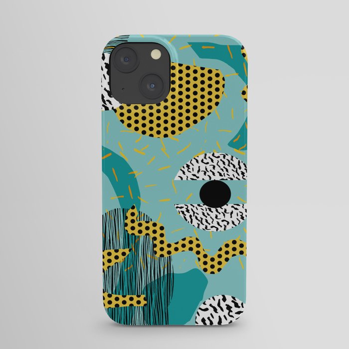 Boss - abstract 80s style memphis vibes patterns 1980's retro minimal throwback decor iPhone Case