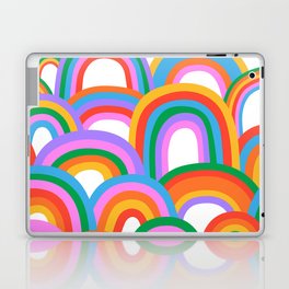 Diverse colorful rainbow seamless pattern illustration Laptop Skin