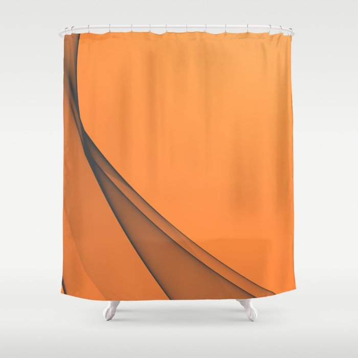 Zen Beach Orange Shower Curtain
