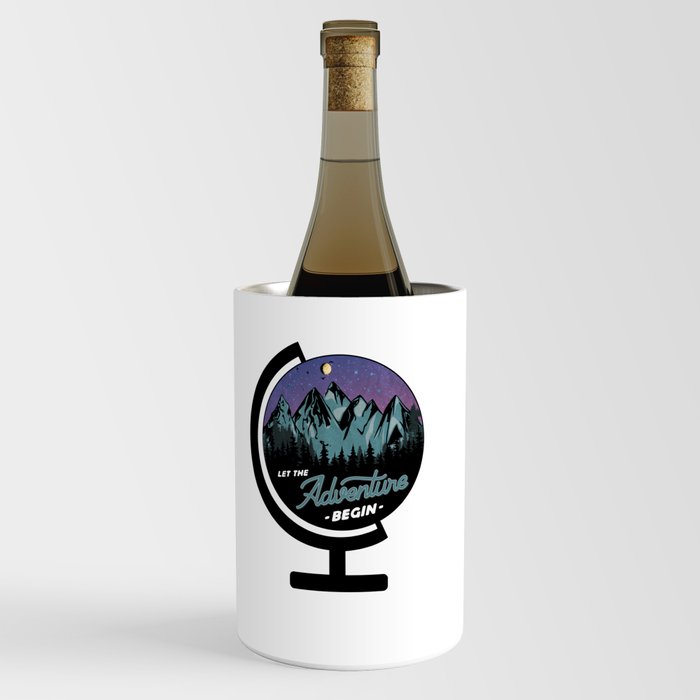 Wilderness heart Lake Graphic Design Wine Chiller