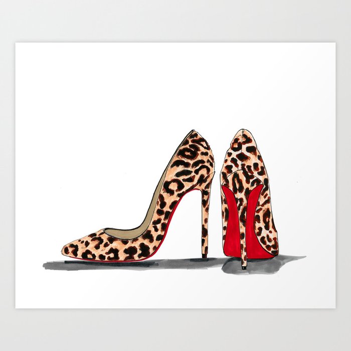 Fashion Illustration Shoes Stilletos Animal Print Fierce Fashion