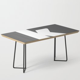 k (White & Grey Letter) Coffee Table