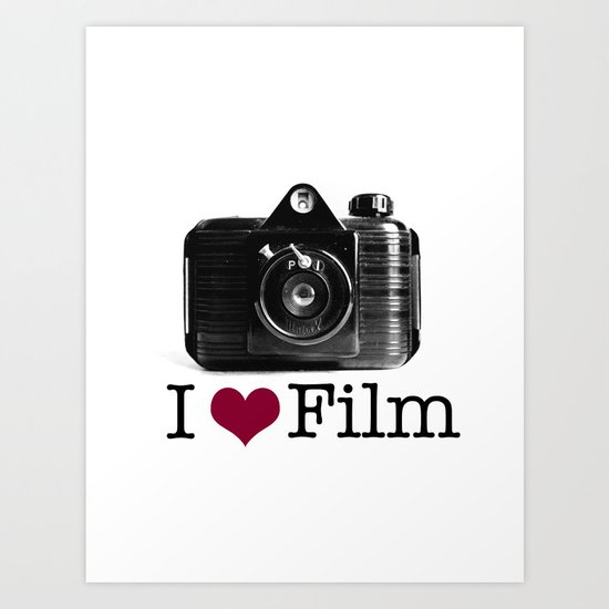 I ♥ Film Art Print