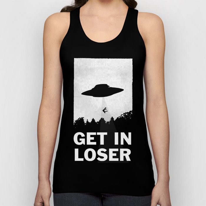 Get In Loser Unisex Tanktop | Graphic-design, Movies-tv, Typografie, Humor, Vintage, Loser, Get-in-loser, Moop, Digital, Black-and-white