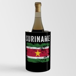 Suriname Flag Distressed Surinamese Flag Wine Chiller