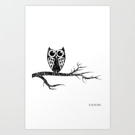 Owl Night Long Art Print