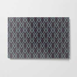Soft Aqua Blue Purple Tessellation Line Pattern 19 2021 Color of the Year Aegean Teal Tulsa Twilight Metal Print | Minimal, Lined, Graphicdesign, Patterns, Simple, Overlapping, Teal, Forms, 2021, Abstract 