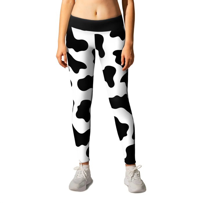 Moo Cow Print Leggings by Kate and Company