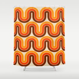 70s Retro Vintage Style 821 Autumn Shower Curtain