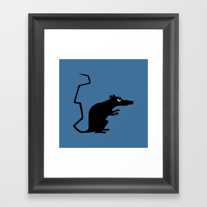 Angry Animals - Rat Framed Art Print by VrijFormaat | Society6 Angry Animals - Rat Framed Art Print by VrijFormaat | Society6