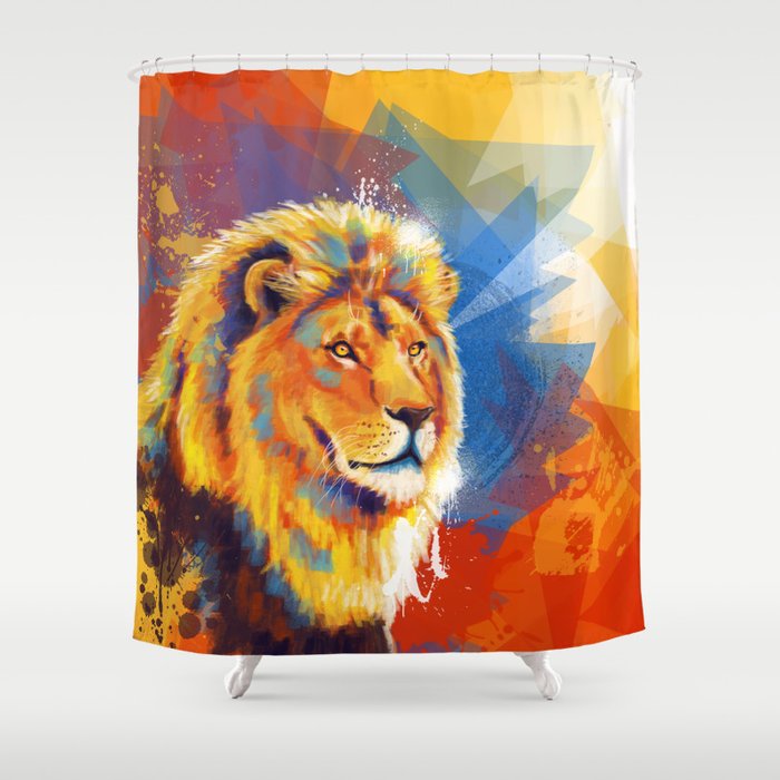Majesty - Lion portrait Shower Curtain