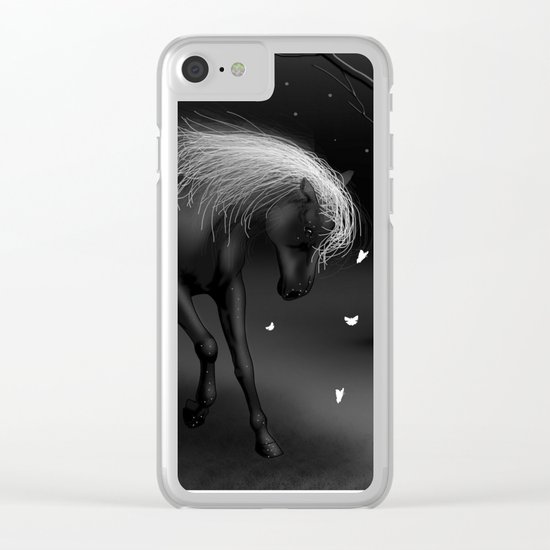 Black Horse Clear iPhone Case