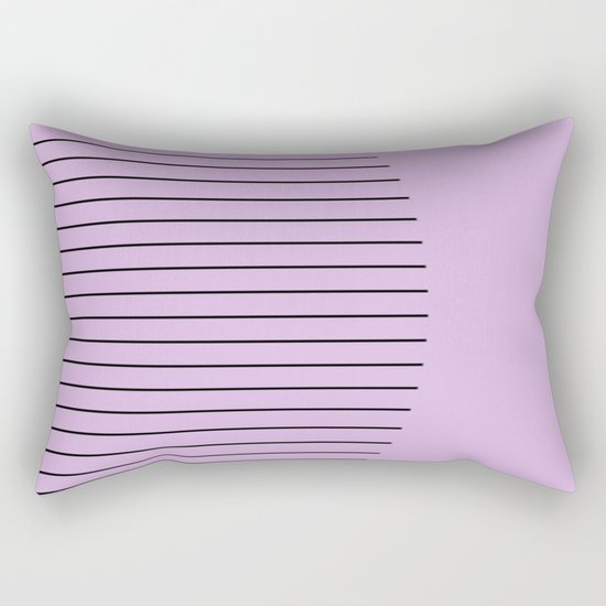 Crescent - Pastel pink and black minimalism Rectangular Pillow