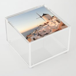 Evening mood on the volcanic island Santorini Acrylic Box