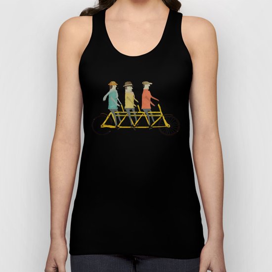 the tandem trio Unisex Tank Top