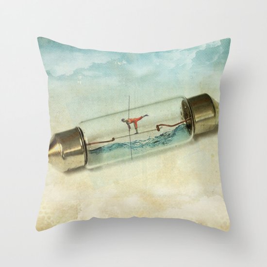 Fuse wire walker Throw Pillow