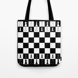 Chess Board Layout Tote Bag