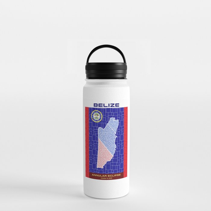 Belize Annular Eclipse 2023 Water Bottle
