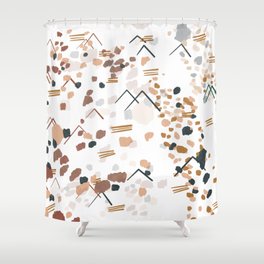 Terrazzo River Rock Shower Curtain