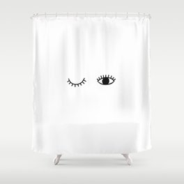 Eye wink Shower Curtain