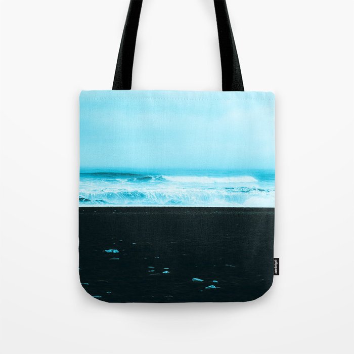 Blue black beach cool Tote Bag