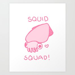 Squid Squad Art Print