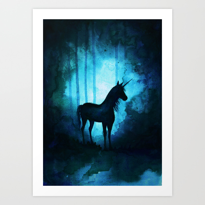 Magical Unicorn Art Print By Daniellefoyeart Society6