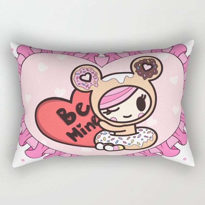 Be Mine Donut Girl Rectangular Pillow