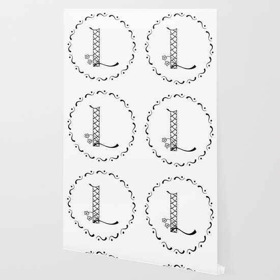 L Decorative Monogram Wallpaper By Tatjana Ludz Society6 With our free monogram wallpaper creator, you can select your. society6