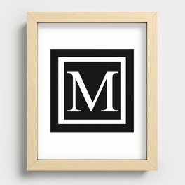 M monogram Recessed Framed Print