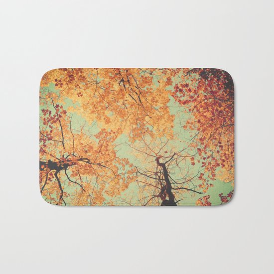 Autumn Inkblot - Yellow Bath Mat