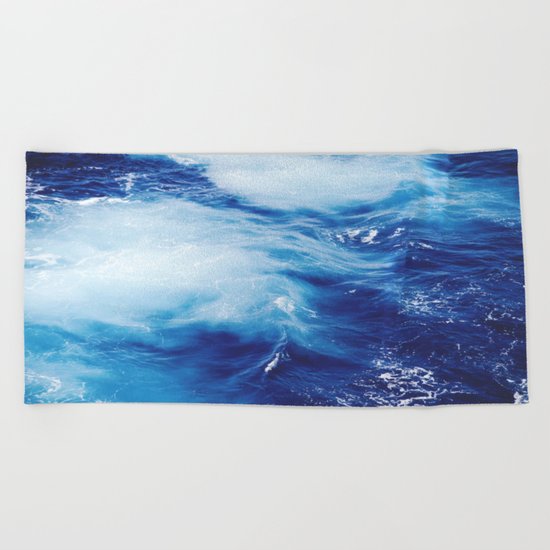 Deep Blue Ocean Beach Towel