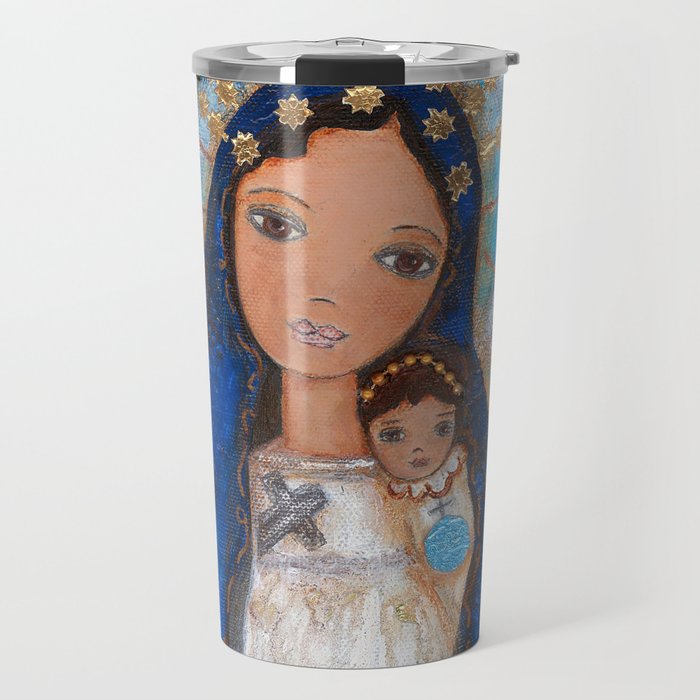 La Virgen de la Caridad del Cobre by Flor Larios Travel Mug