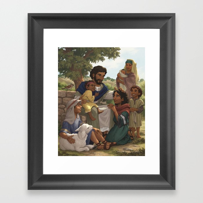 Jesus and the Children Framed Art Print