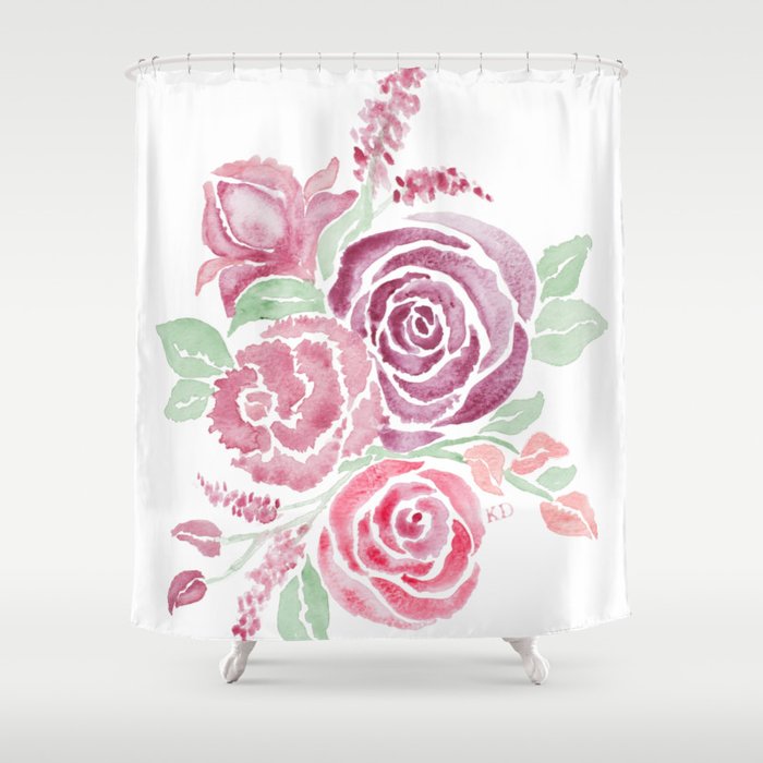 Sangria Florals Shower Curtain