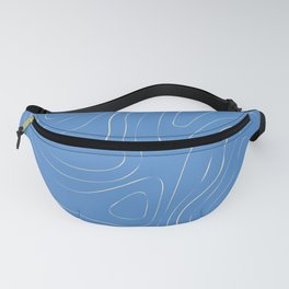 Blue Trailblazer Topographic Map - Hiking Poster Fanny Pack