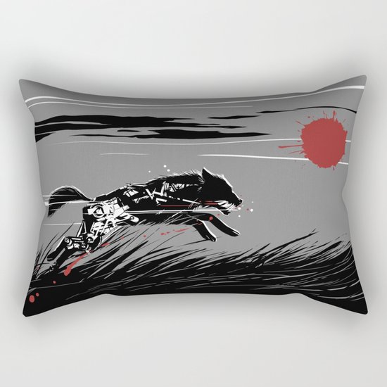 Mecha Wolf Rectangular Pillow