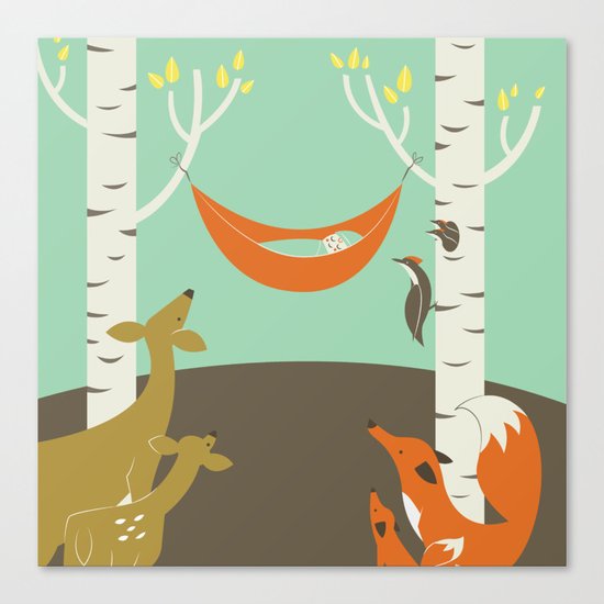 Woodland Baby Canvas Print