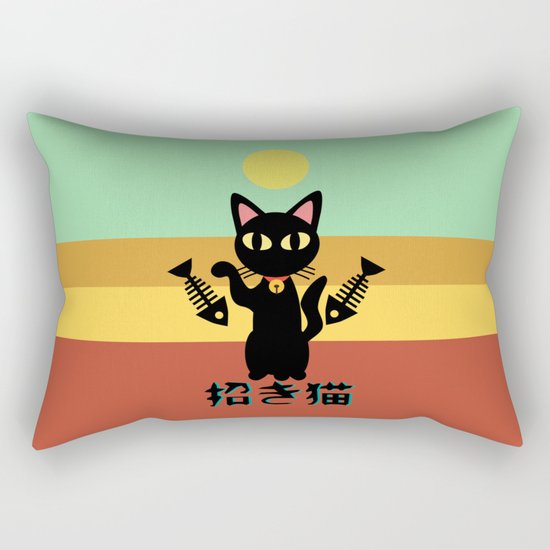 Maneki Neko Rectangular Pillow