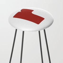 r (Maroon & White Letter) Counter Stool