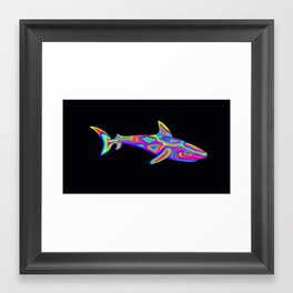 Rainbow Shark Framed Art Print