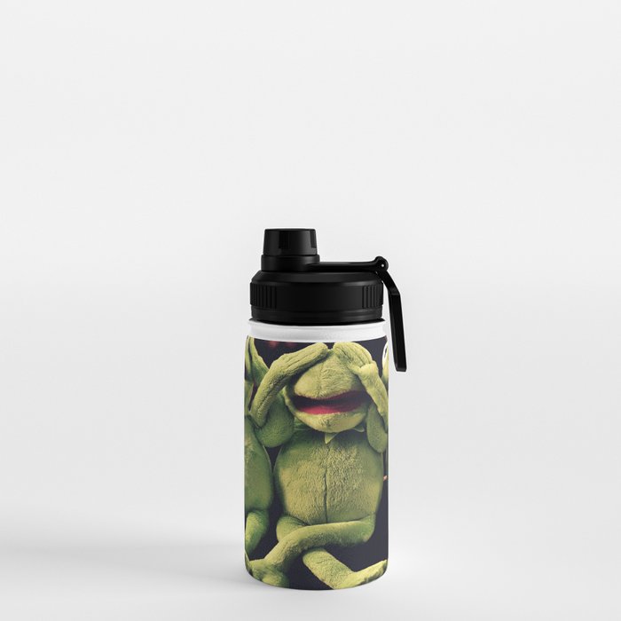 Green Frog Rainbow Water Bottle