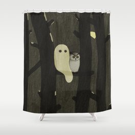 Little Ghost & Owl Shower Curtain