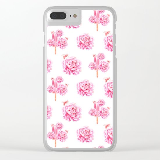Rose Pop Clear iPhone Case